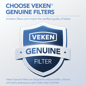 Veken | 8 Pack Replacement Filters & 8 Pack Replacement Pre-Filter Sponges Set | For 67oz, 95oz, 135oz Pet Fountain - aborderproducts