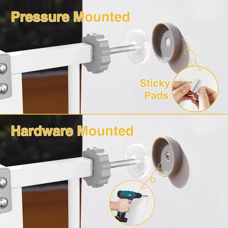 InnoTruth | Baby Gate | 28.9-49" W x 30" H | White-zoom-