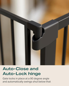Cumbor 2 Pack| 29.7"-40.6" x 30.5" | Baby Gate for Stairs | Mom's Choice Awards Winner | Black - aborderproducts
