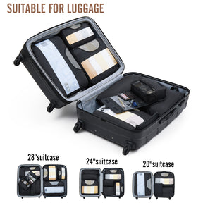 Veken | Packing Cubes | 8 Set | Black - aborderproducts