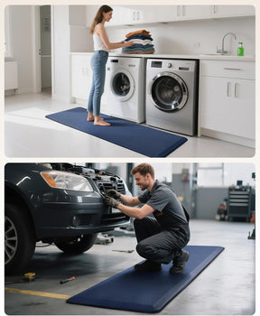 Ophanie | Anti Fatigue Standing Cushioned Mat | 24'' x 70'' | Blue