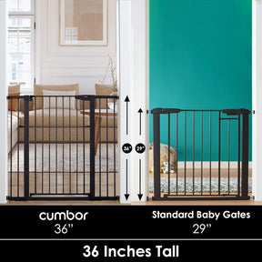 CUMBOR | SAFETY GATE | 29.7-46"W x 36"H | Black