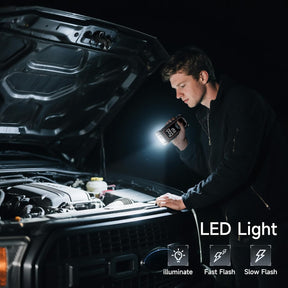 OlarHike Powerful Tire Inflator Portable Air Compressor, Ultra-Fast Inflation & Long-Lasting Battery, Cordless Air Pump for Pickup, SUV & Car Tires, Electric Pump with Digital Pressure Gauge/LED Light - aborderproducts