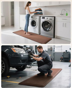 Ophanie | Anti Fatigue Standing Cushioned Mat | 24'' x 70'' | Brown