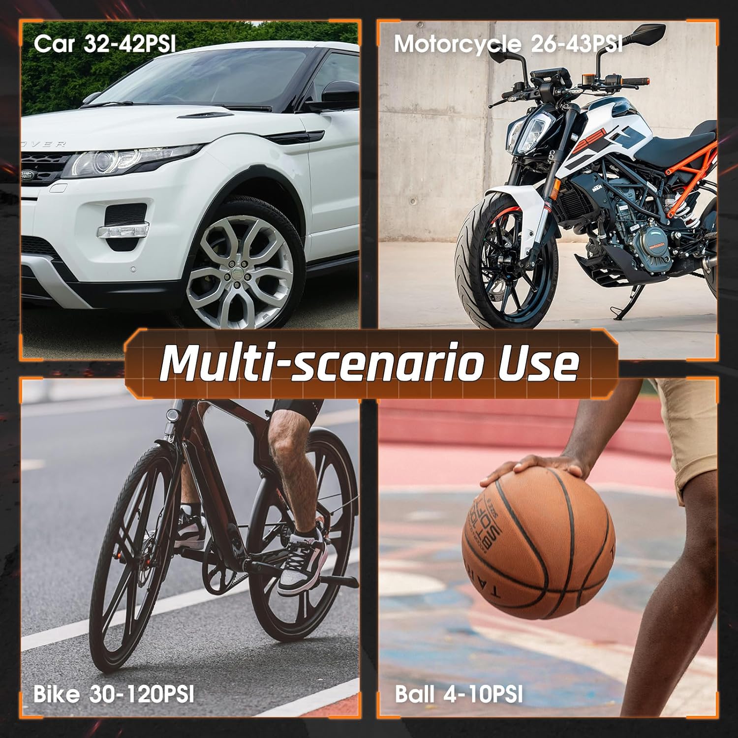 OlarHike Cordless Electric Tire Inflator Portable Air Compressor, Auto Air Pump for Car Tires,SUV,Bicycle, Bike,motorcycle,ball, Tire Inflator with Digital Pressure Gauge, Smart Pump with LED Light, Blue - aborderproducts