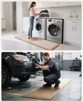 Ophanie | Anti Fatigue Standing Cushioned Mat | 24'' x 70'' | Beige