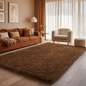 Ophanie Soft Shag Area Rug, Fluffy Non-Slip Carpet for Living Room, Bedroom and Dorm