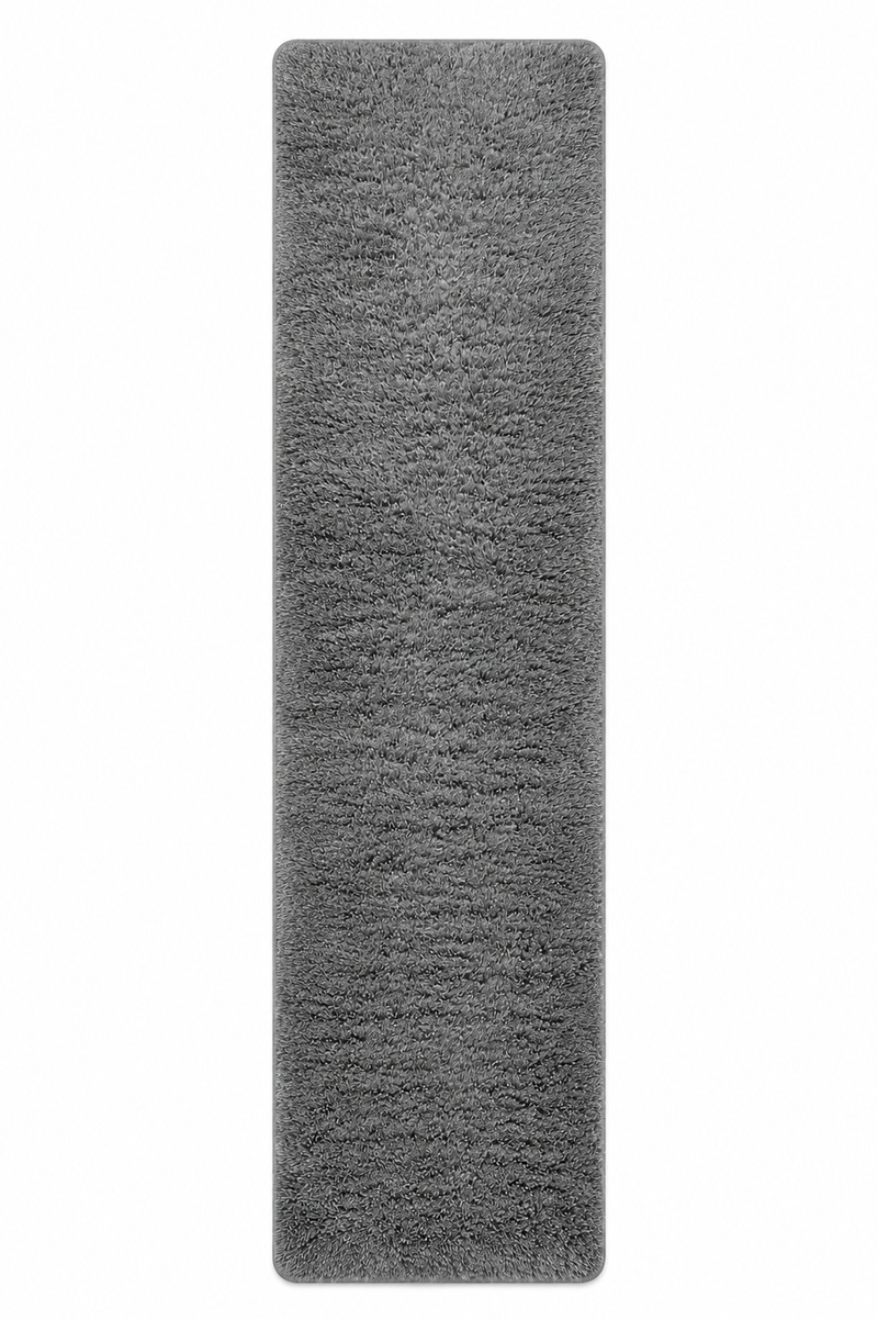 Ophanie Grey Fluffy Runner Rug 2x10, Non Slip Shag Carpet for Hallway Bedroom, Soft Bedside Rug for Kids Nursery, Living Room Dorm Mat-zoom-