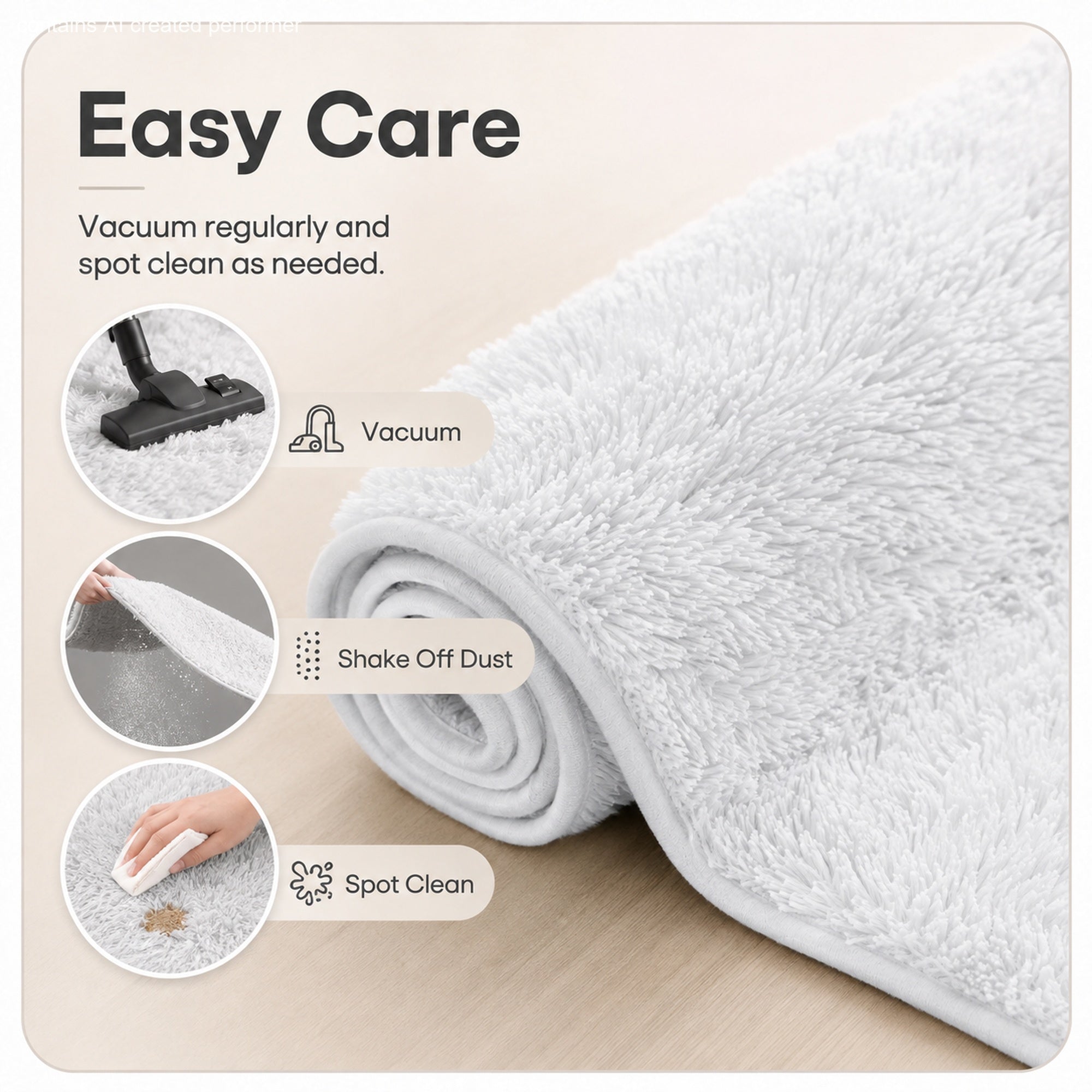 Ophanie Soft Shag Area Rug, Fluffy Non-Slip Carpet for Living Room, Bedroom and Dorm-zoom-4