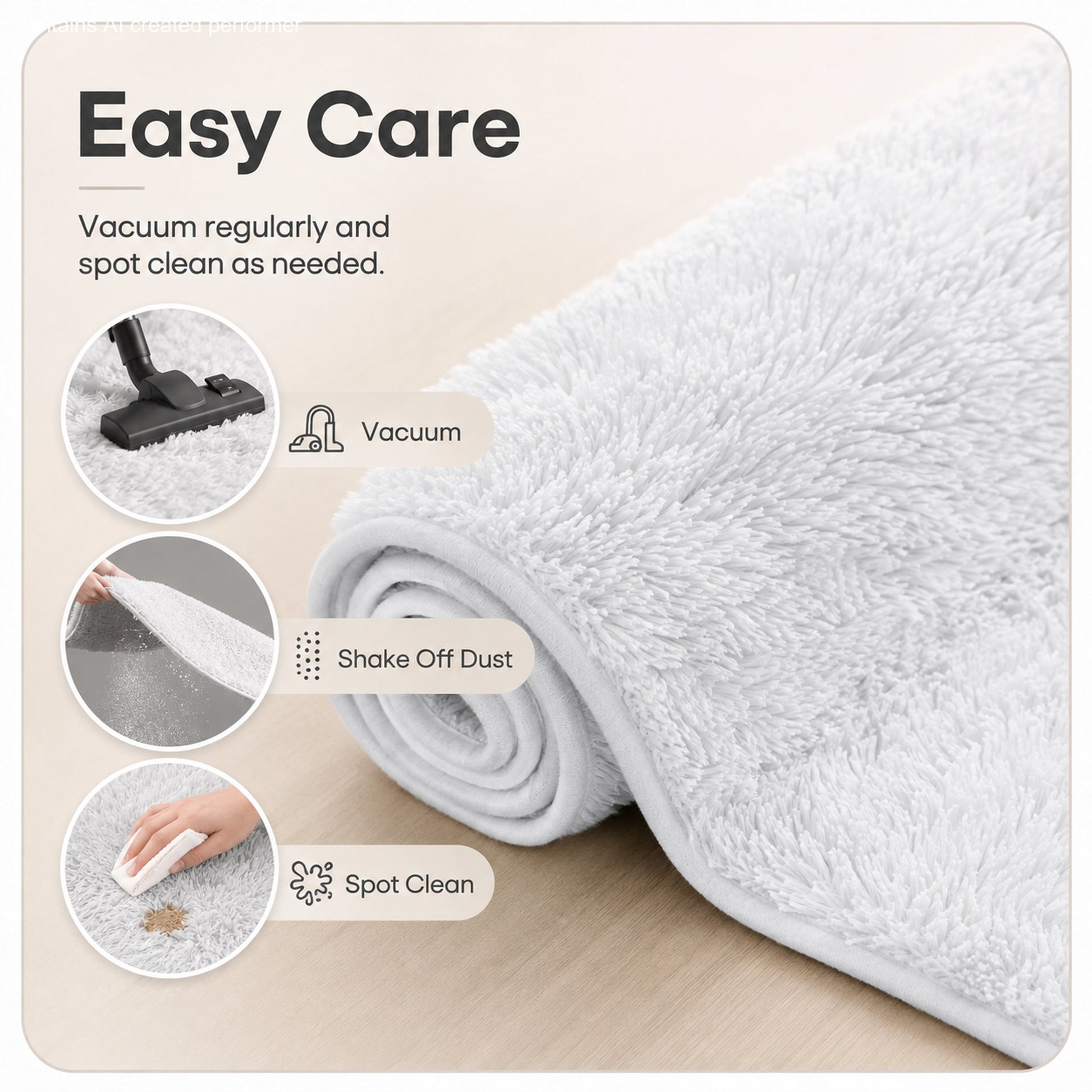 Ophanie Soft Shag Area Rug, Fluffy Non-Slip Carpet for Living Room, Bedroom and Dorm-4