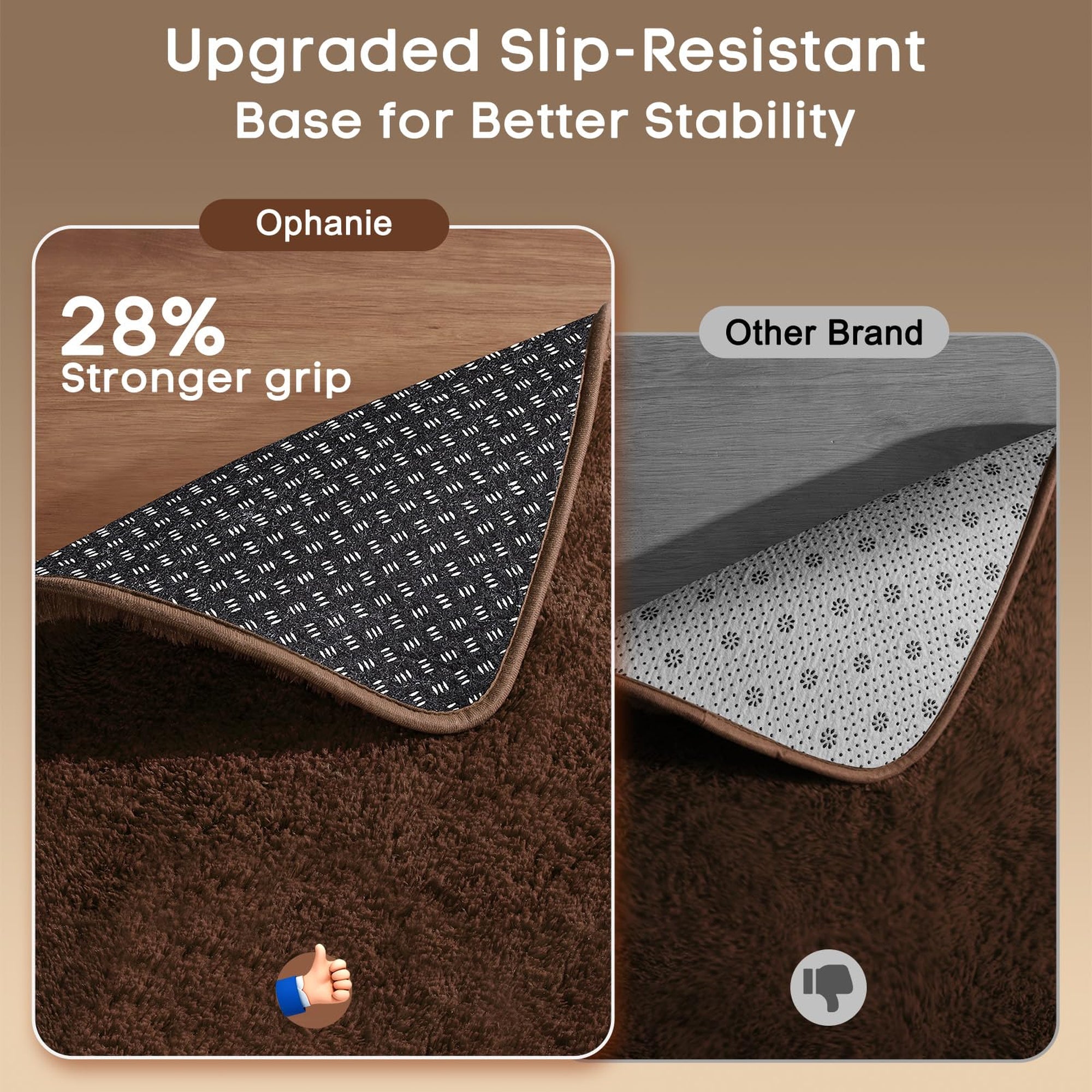 Ophanie Soft Shag Area Rug, Fluffy Non-Slip Carpet for Living Room, Bedroom and Dorm-zoom-11