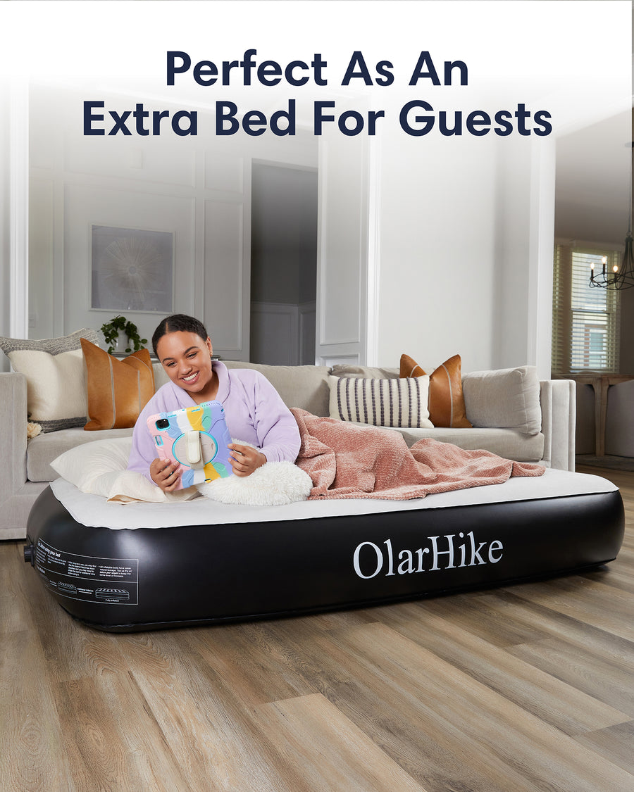 Air Mattress Bed 13" Twin Black OlarHike aborderproducts