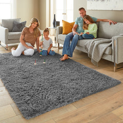 Area Rug | 5x7 Feet | Grey | Ophanie - aborderproducts