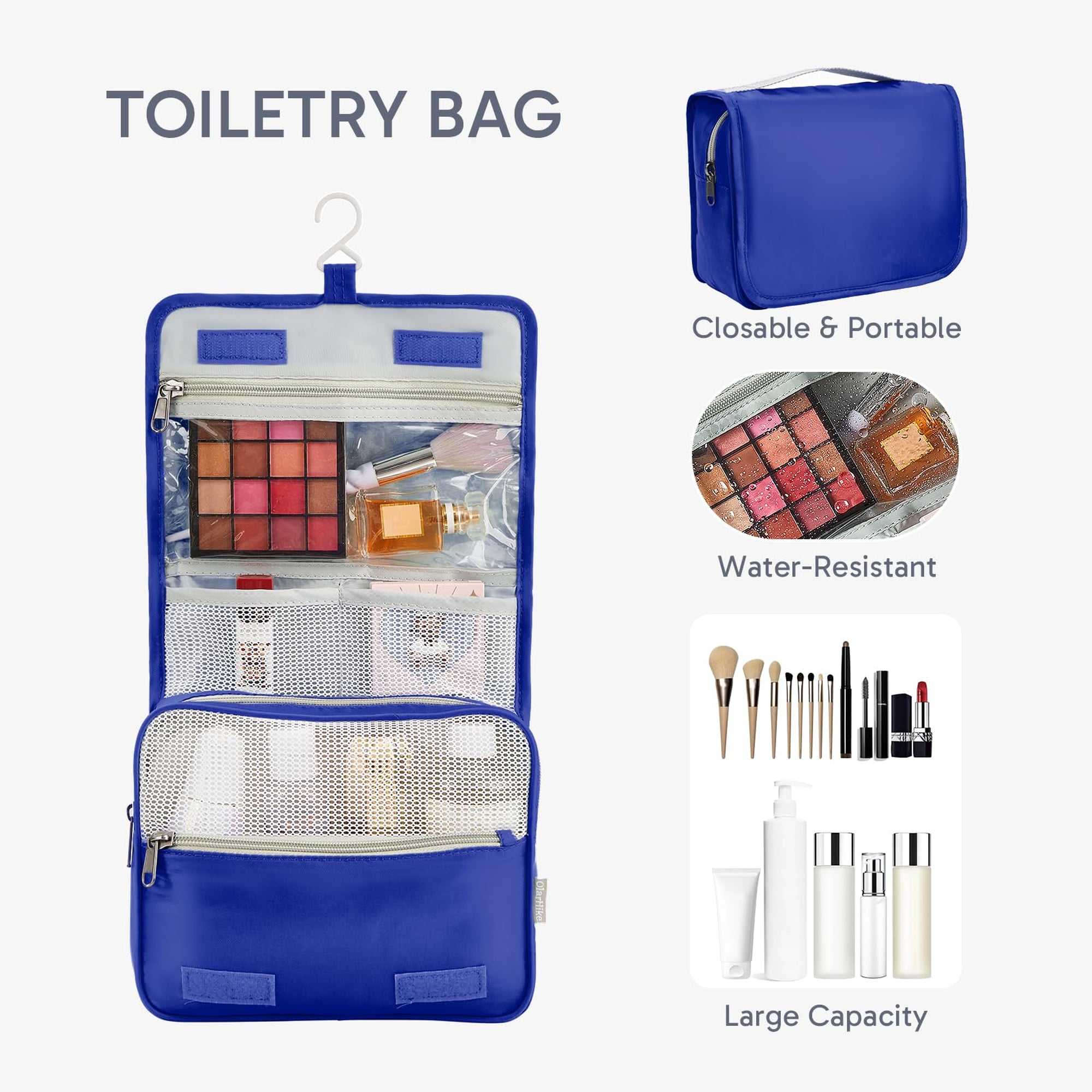 OlarHike Anti-Tear Stitching Packing Cubes - Klein Blue 10-Pack-zoom-3