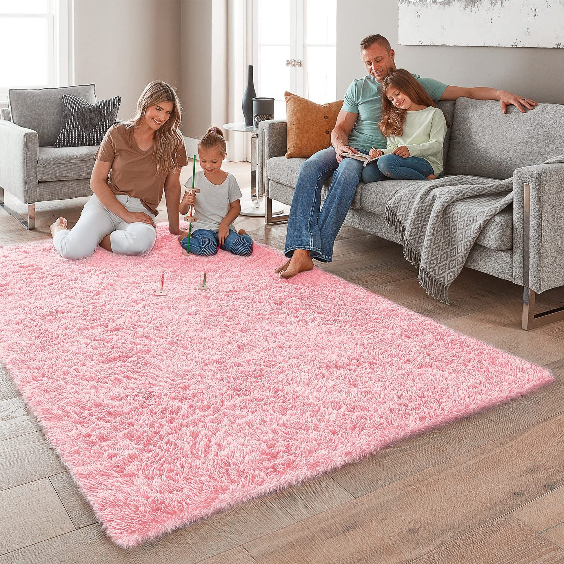 Ophanie 6' x 9' Area Rug - Pale Pink-4