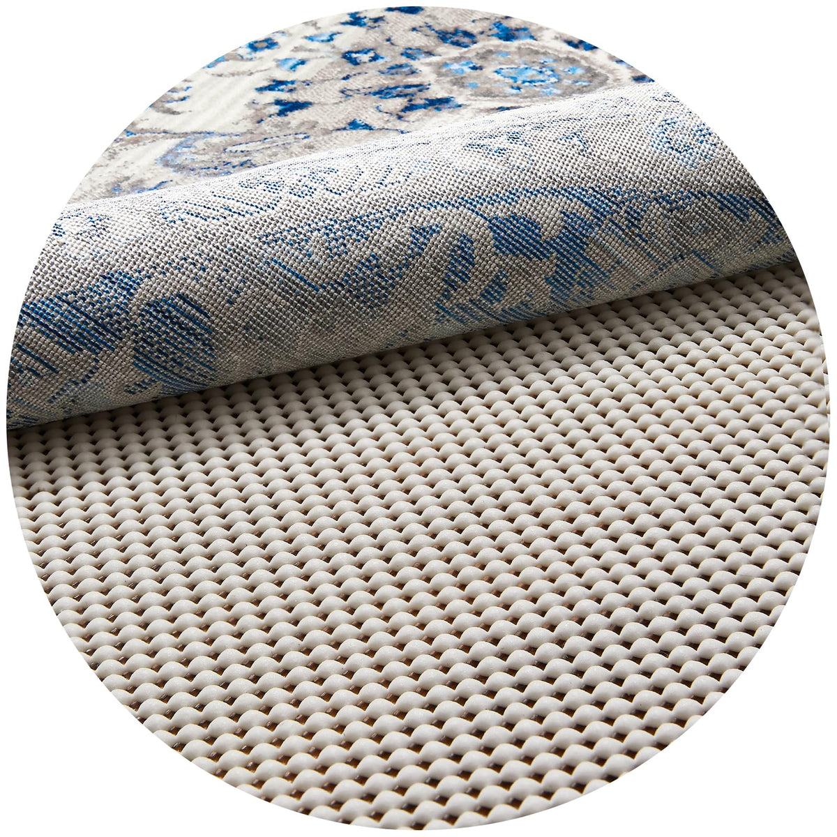 Veken Round Rug Pad Gripper for Hardwood & Tile Floors, Non-Slip Thick Rug Underlay Mat for Area Rugs, Anti-Skid Floor Protection, Keeps Carpets in Place-zoom-14