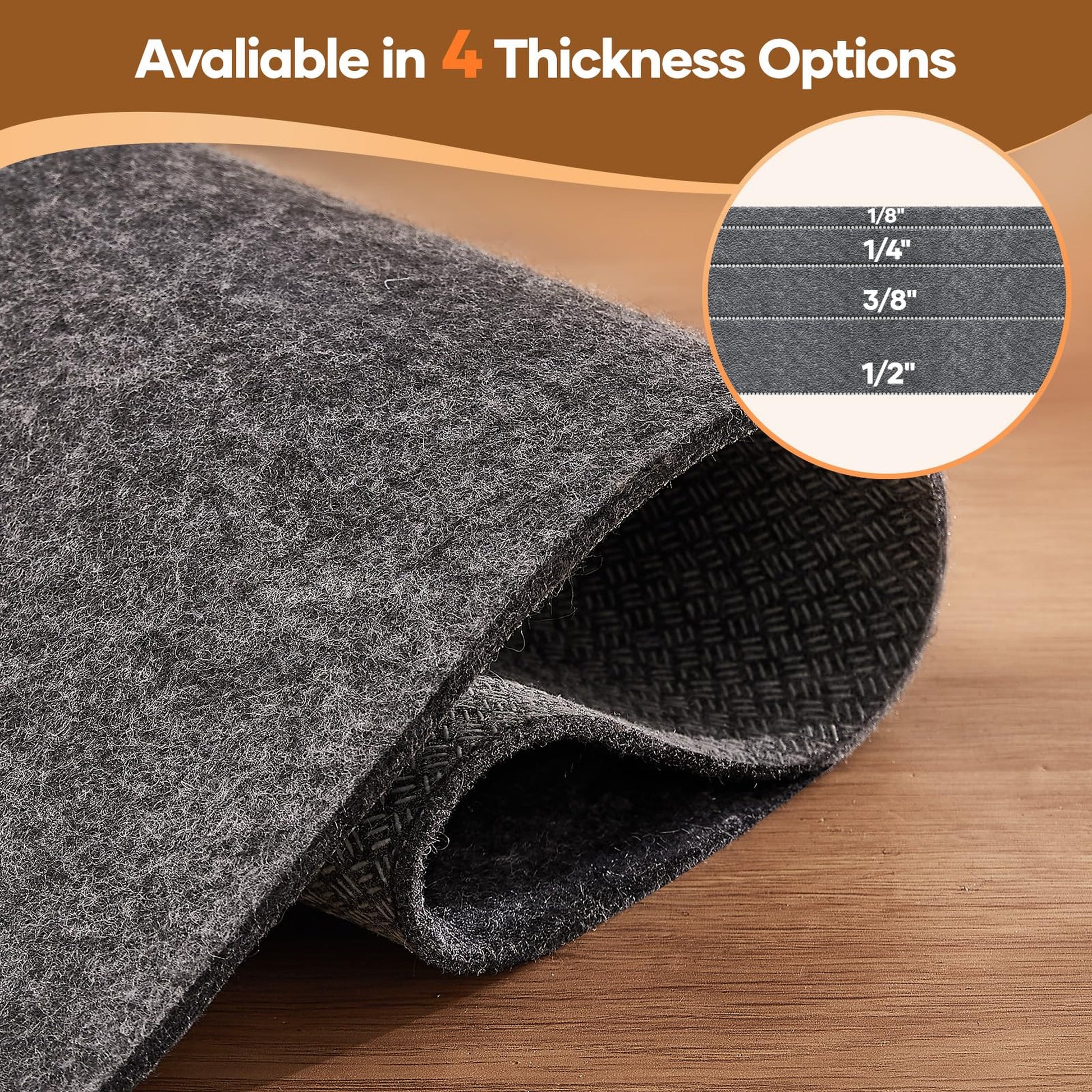 Veken Runner Non Slip Rug Pad Durable 2 x 12 Ft, 1/8 inch Thick-5