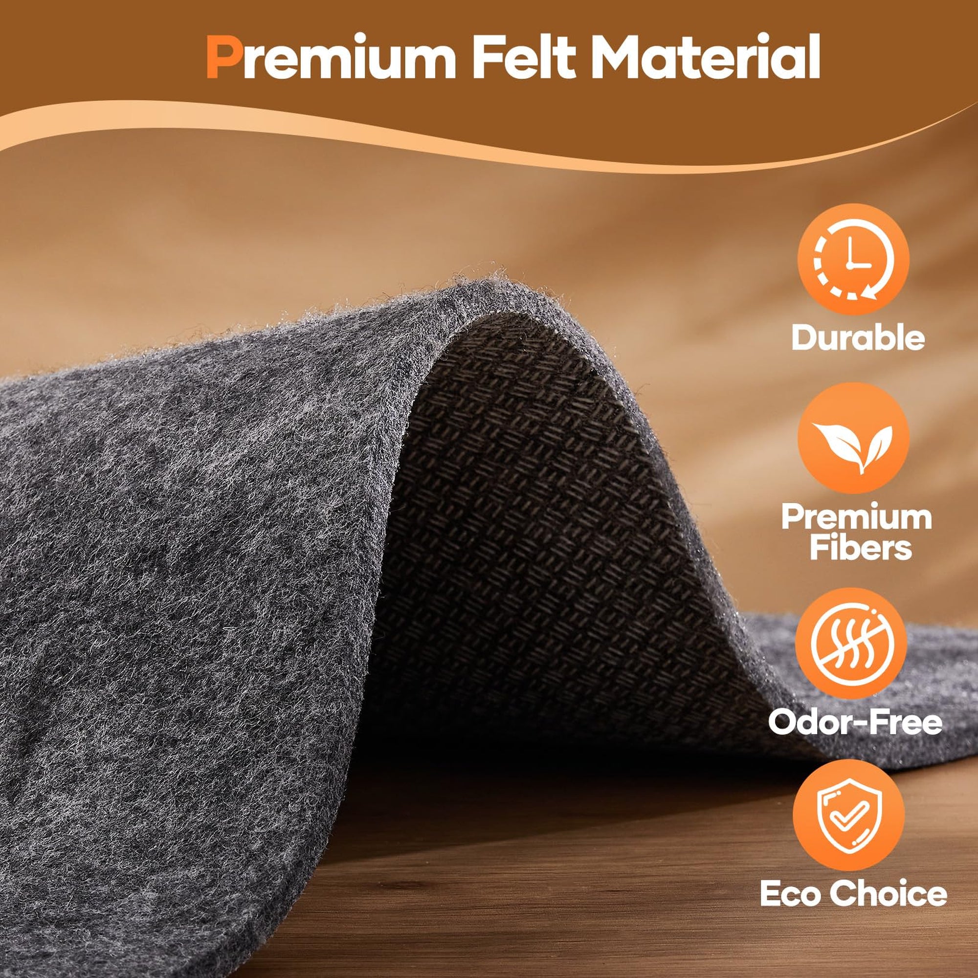 Veken Runner Non Slip Rug Pad Durable 2 x 12 Ft, 1/8 inch Thick-zoom-9