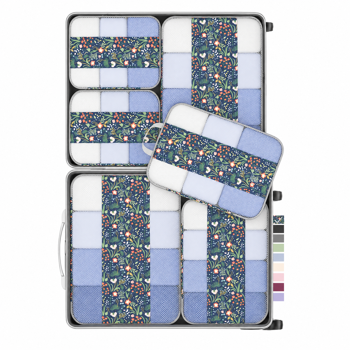 OlarHike Compression Packing Cubes for Travel, Space Saver Luggage Organizers for Clothes, Expandable Travel Storage Bags-30