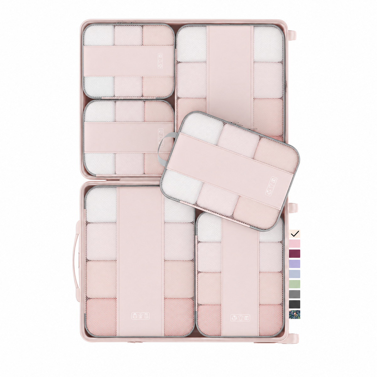 OlarHike Compression Packing Cubes for Travel, Space Saver Luggage Organizers for Clothes, Expandable Travel Storage Bags-zoom-33