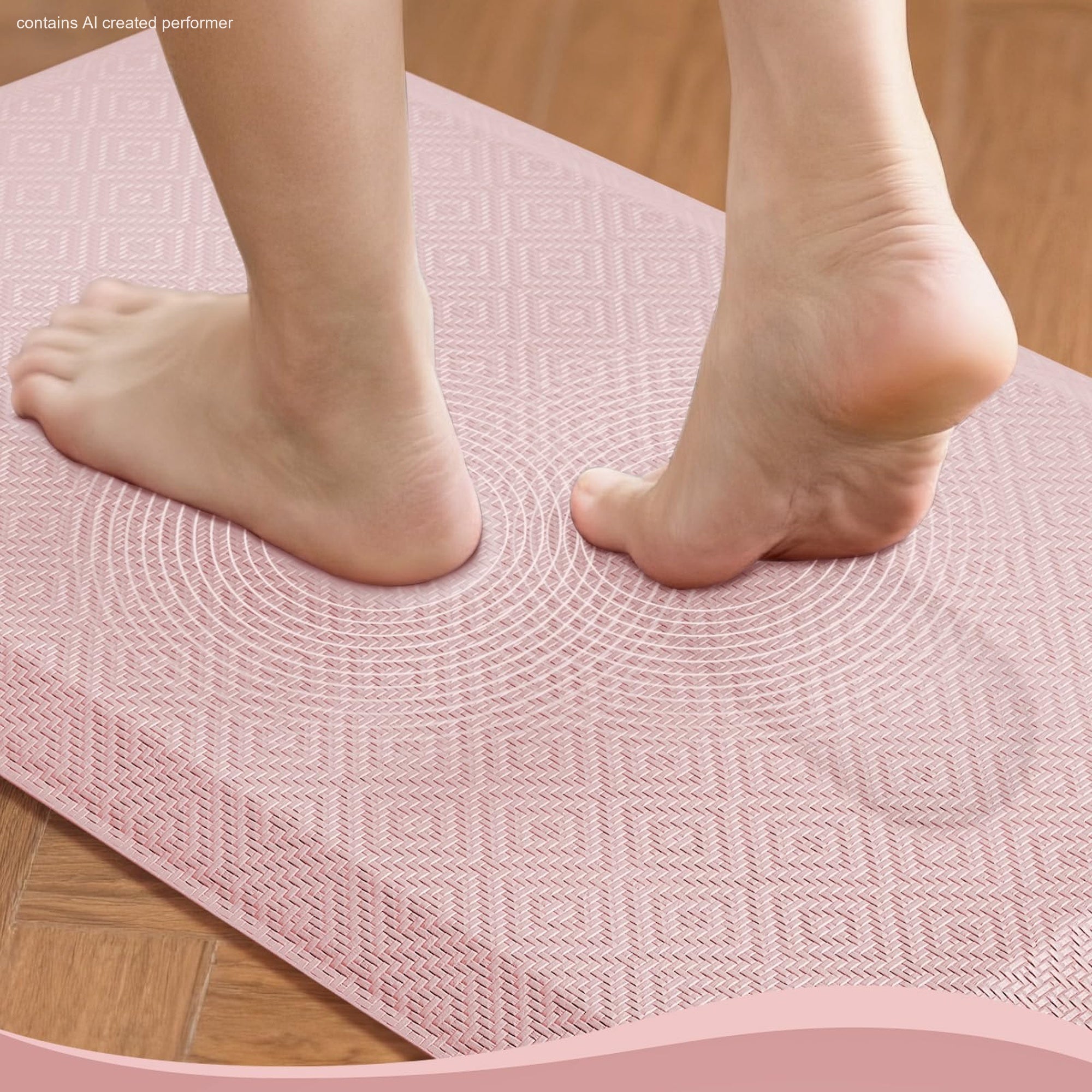 Ophanie Kitchen Mats for Floor 3/4" Anti Fatigue Cushioned Mat Waterproof Ergonomic Standing Rug with Non Slip Ridges, 17"x24"-zoom-2