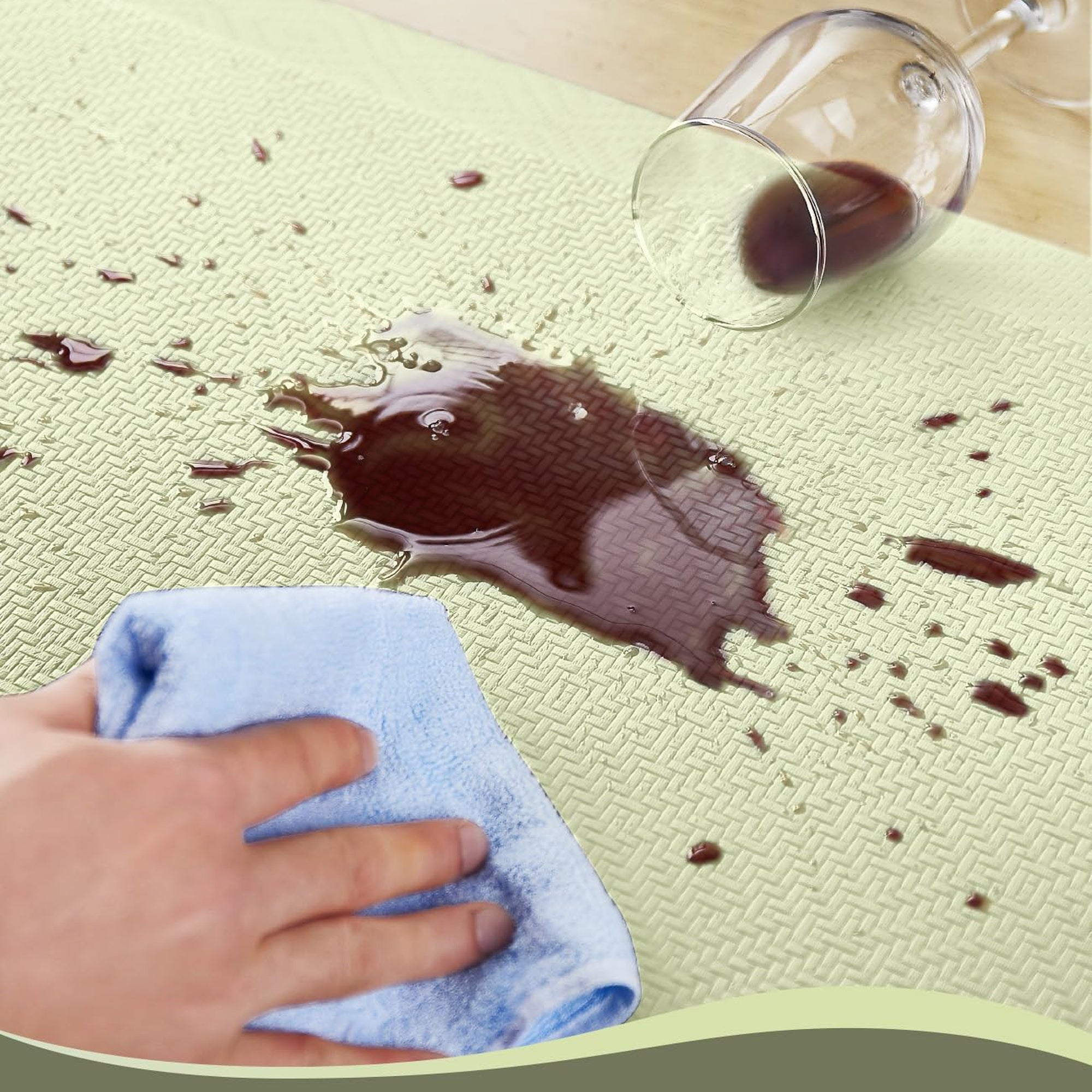 Ophanie 20" x 32" Anti-Fatigue Cushioned Non-Slip Waterproof Kitchen Mat 3/4" Thick - Sage Green-zoom-6