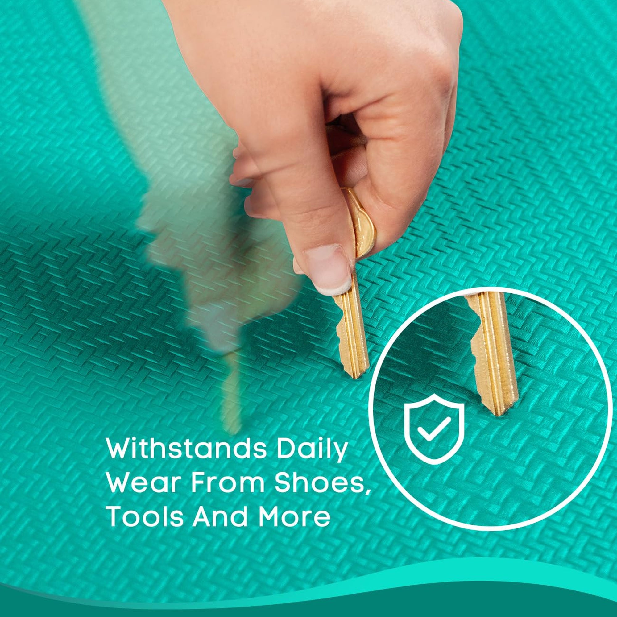 Ophanie Teal Kitchen Mat 20x32, Anti Fatigue Standing Mat 3/4 Inch Thick, Non Slip Waterproof Cushioned Ergonomic Rug for Office Sink-zoom-5