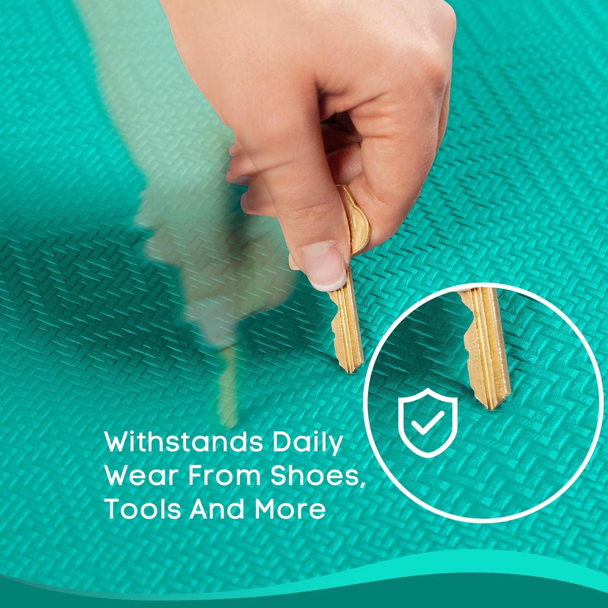 Ophanie Teal Kitchen Mat 20x48, Anti Fatigue Standing Mat 3/4 Inch Thick, Non Slip Waterproof Cushioned Ergonomic Rug for Office Sink-5