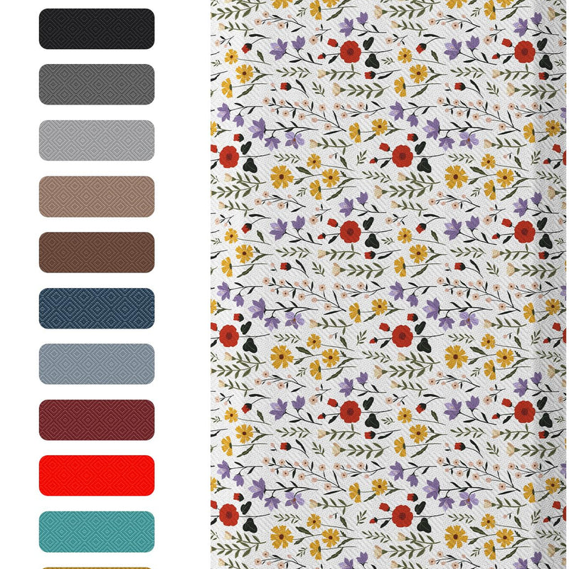 Ophanie 20" x 48" Anti-Fatigue Cushioned Non-Slip Waterproof Kitchen Mat 3/4" Thick - White Flower-zoom-