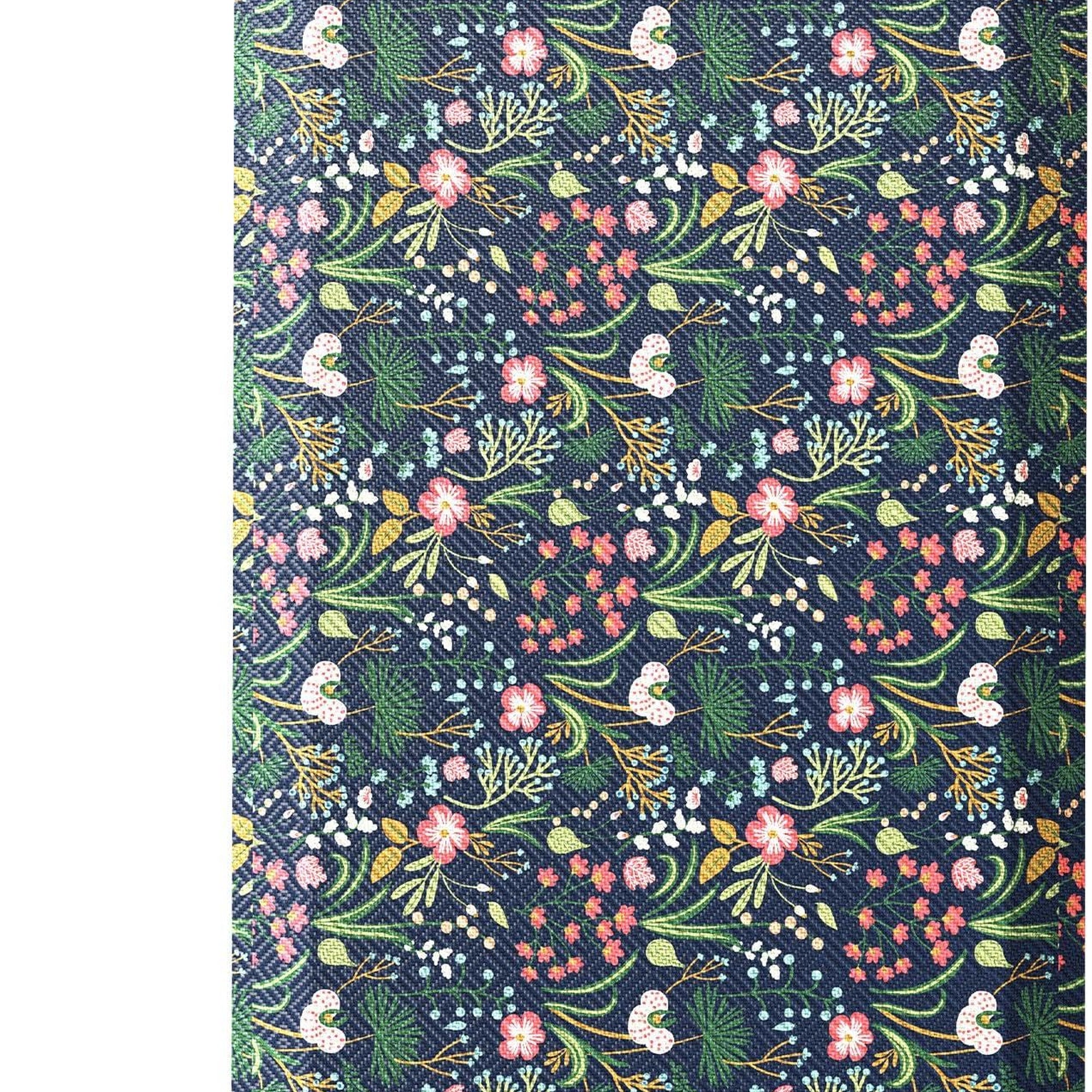 Ophanie Blue Flower Kitchen Mat 20x32, Anti Fatigue Standing Mat 3/4 Inch Thick, Non Slip Waterproof Cushioned Ergonomic Rug for Office Sink-zoom-2