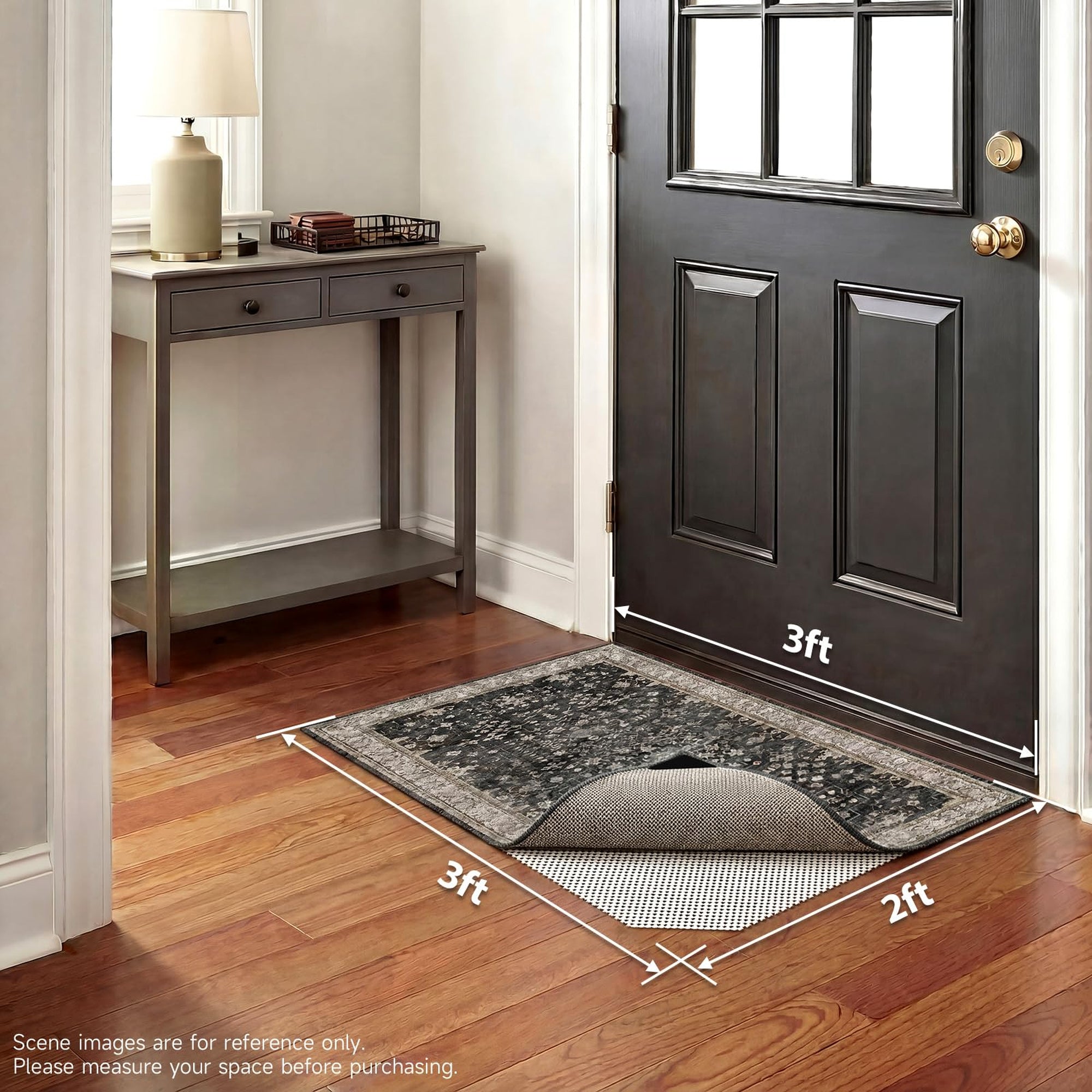 Veken Round Rug Pad Gripper for Hardwood & Tile Floors, Non-Slip Thick Rug Underlay Mat for Area Rugs, Anti-Skid Floor Protection, Keeps Carpets in Place-zoom-9