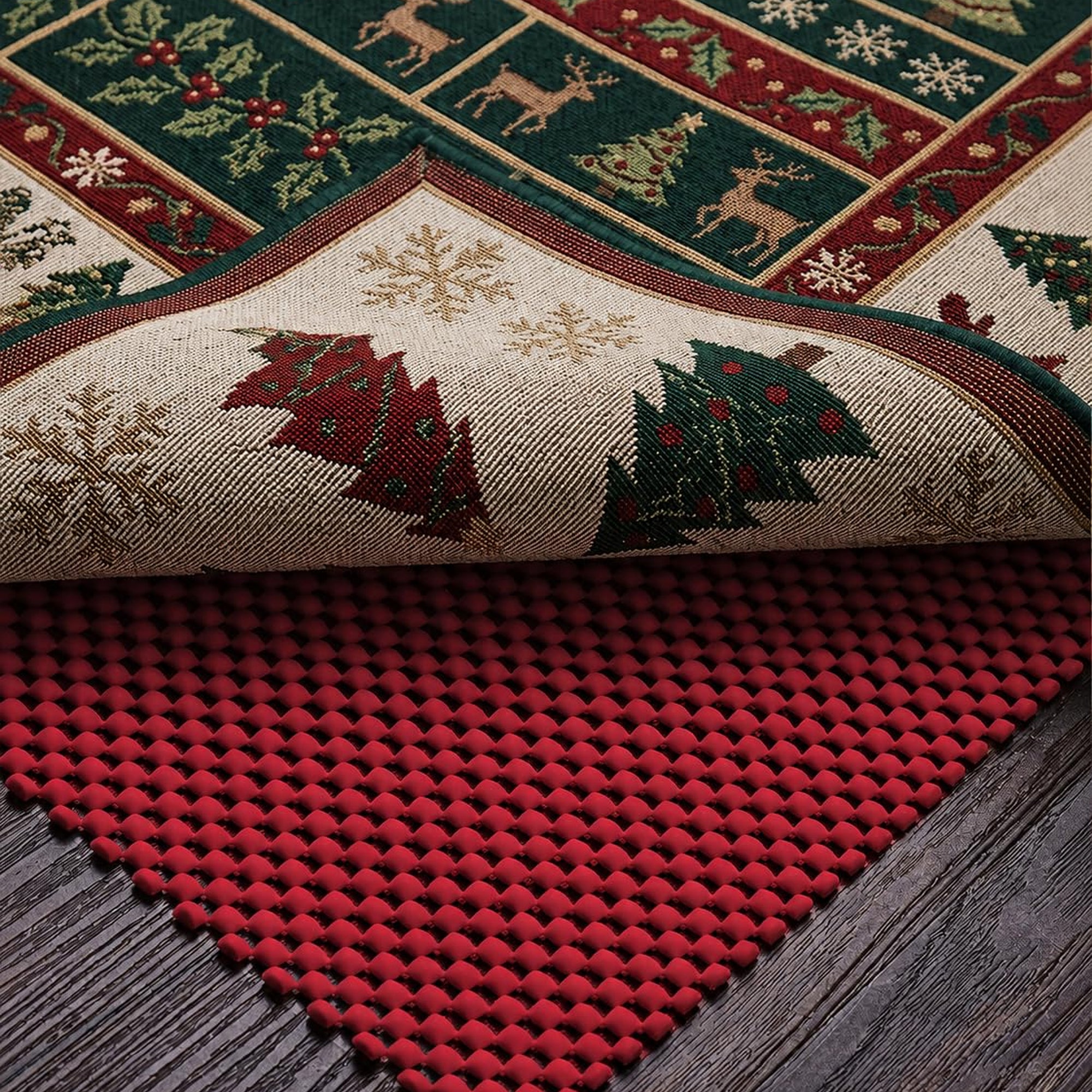 Veken Rug Pad Gripper for Hardwood Floors, Thick Non Slip Rug Pads for Area Rugs-zoom-15