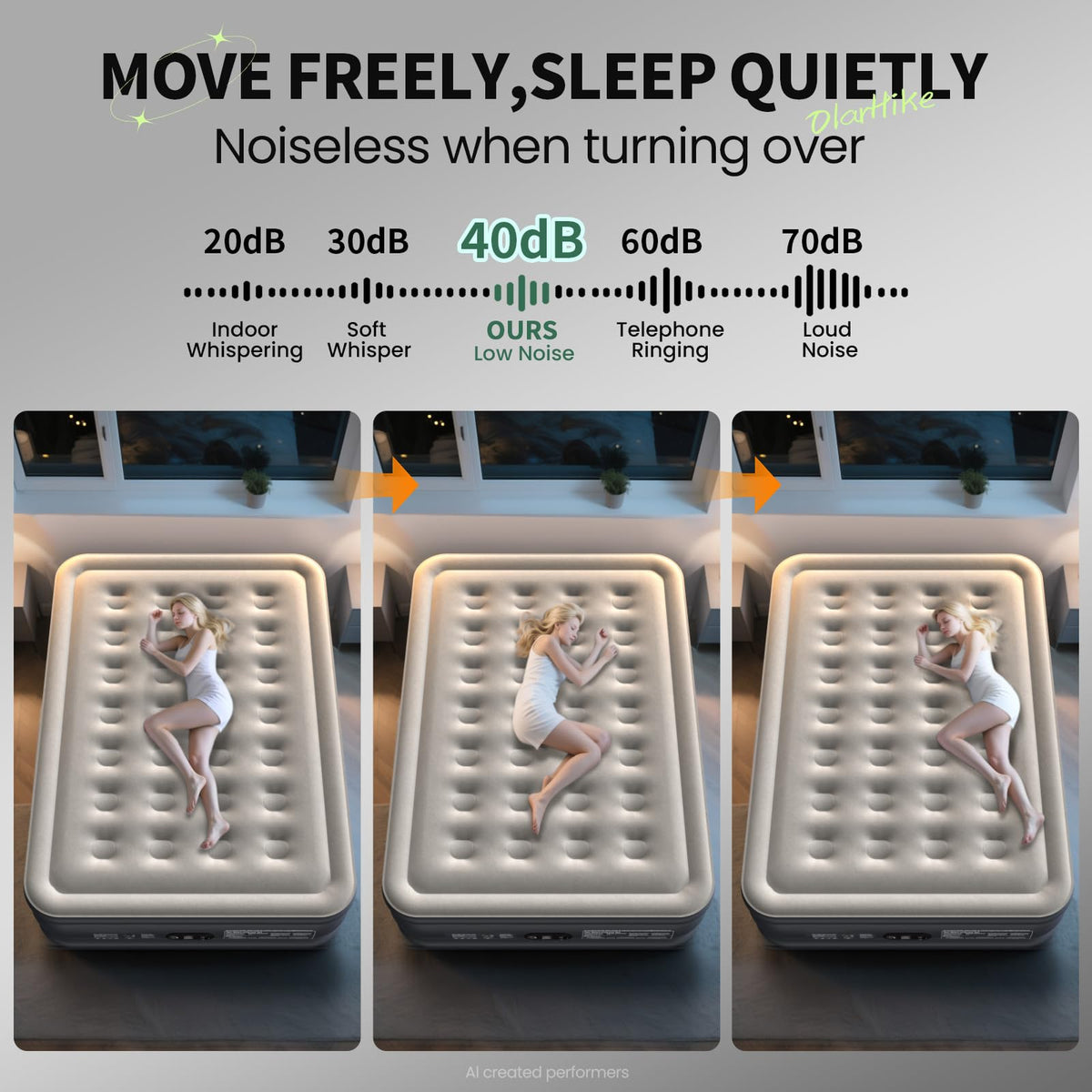 OlarHike Air Mattress Full with Built in Pump, 18" H Inflatable Bed, 600lb-9
