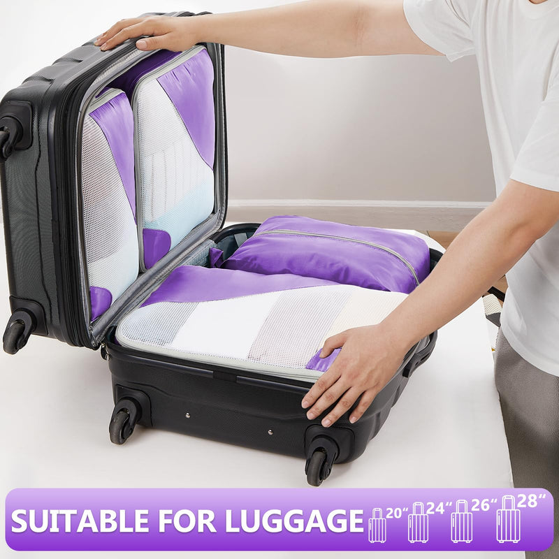 OlarHike Anti-Tearing Suitcase Organizer Packing Cubes 8-Pack-zoom-