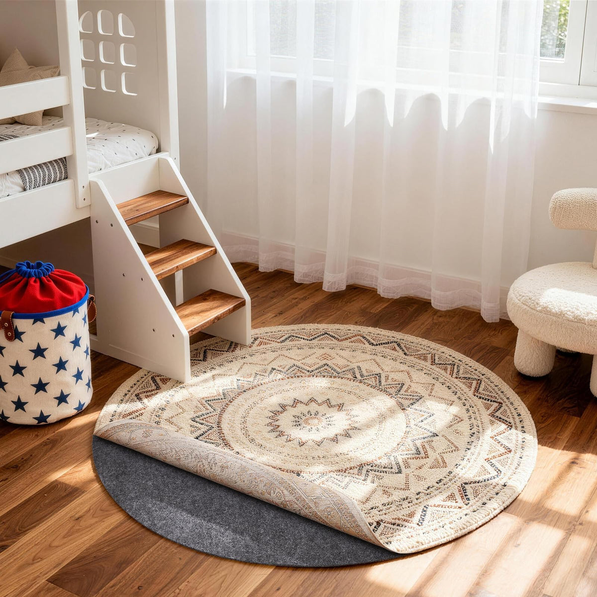 Veken Non-Slip Rug Pad, Anti-Skid Carpet Underlay for Hardwood Floors, Keeps Area Rugs Securely in Place & Protects Finishes-8