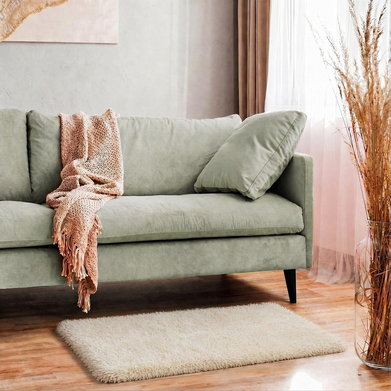 Ophanie 2' x 3' Fluffy Soft Washable Non-Slip Area Rug - Beige-zoom-