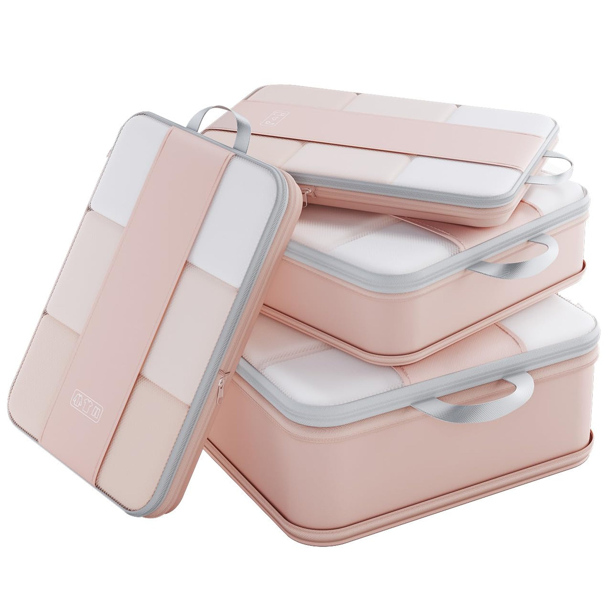 OlarHike Compression Packing Cubes Expandable Suitcase Organizer - Beige 4-Pack-zoom-2