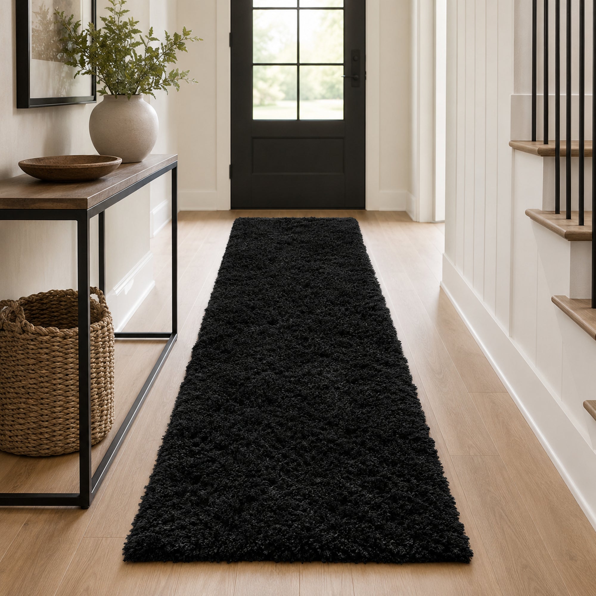 Ophanie Fluffy Shag Runner Rug, Soft Cushioned Non-Slip Hallway Rug for Bedroom, Bedside, Dorm, Nursery & Kids Room-zoom-9