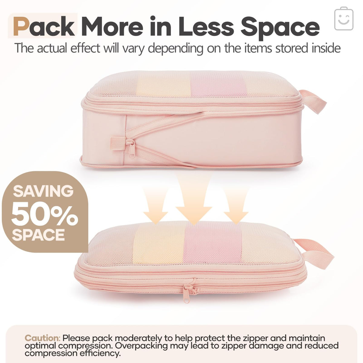 Veken Compression Packing Cubes for Travel - Expandable Luggage Organizers (6-11 Pcs Set, Multi-Color)-5