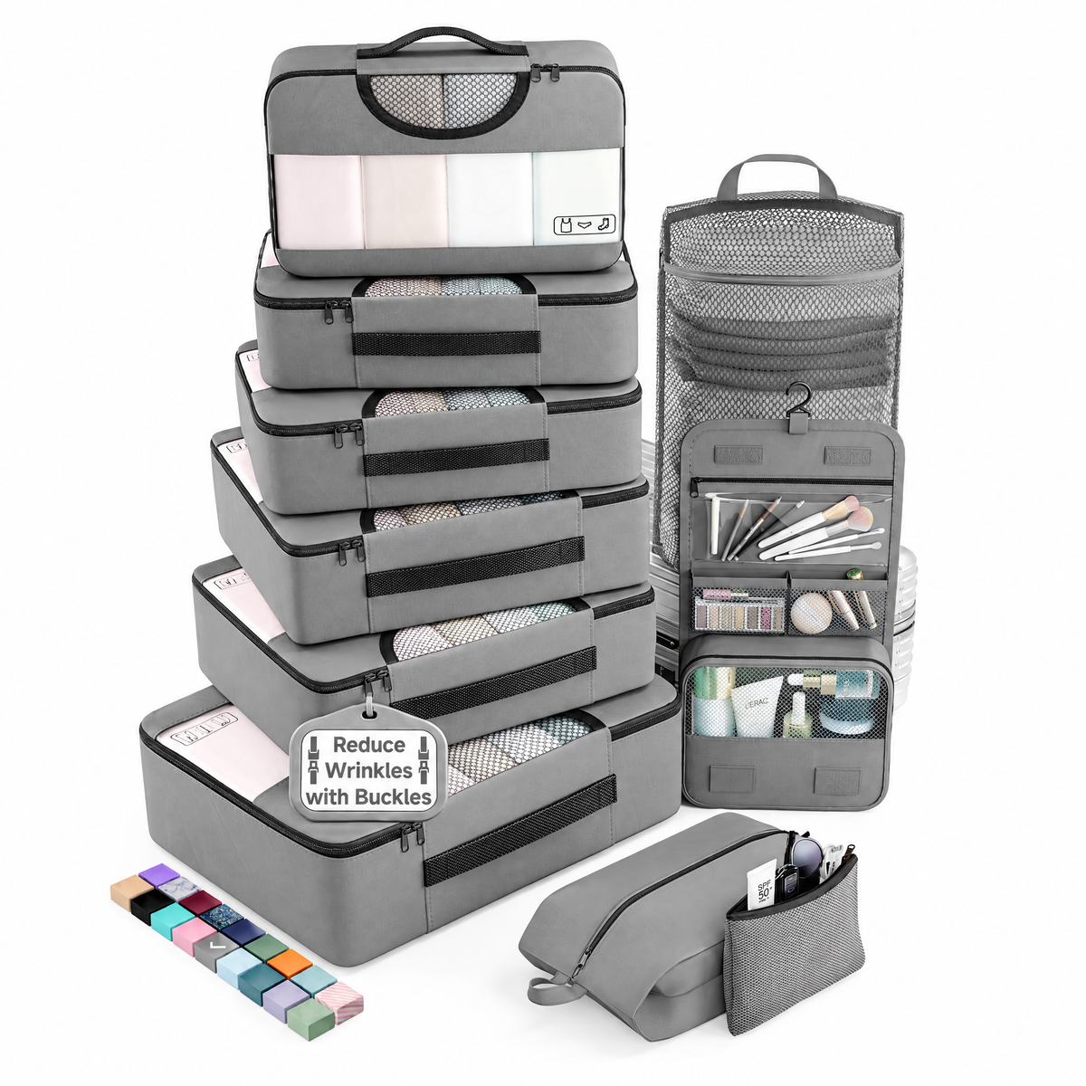 Veken Packing Cubes for Travel - Multi-Size Luggage Organizer (4-11 Pcs Set, Multi-Color)-13