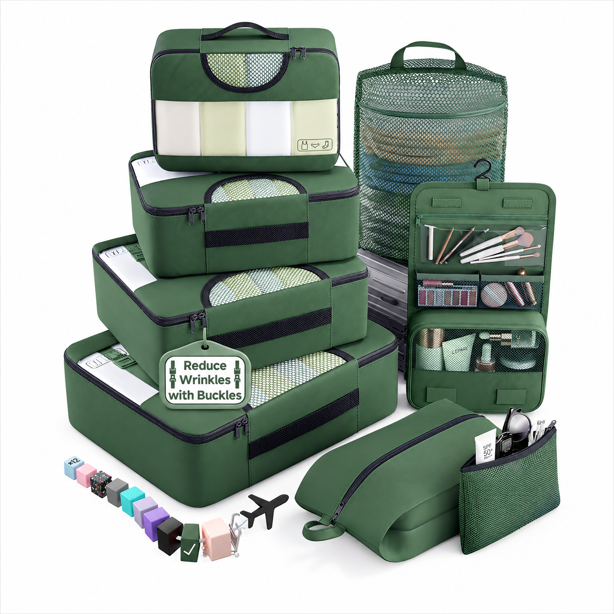 Veken Packing Cubes for Travel - Multi-Size Luggage Organizer (4-11 Pcs Set, Multi-Color)-zoom-24