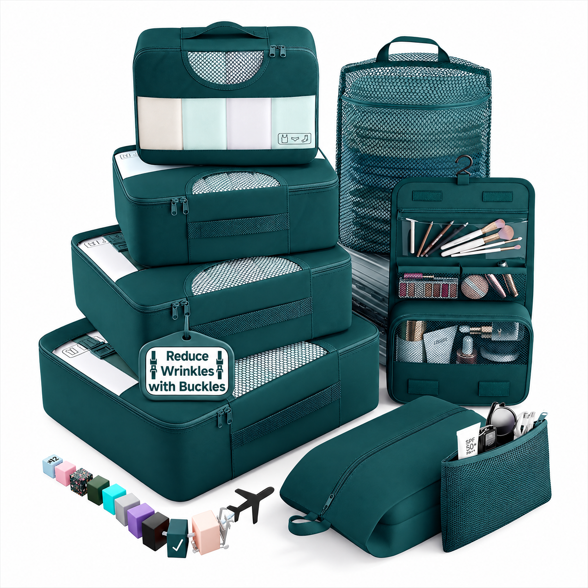 Veken Packing Cubes for Travel - Multi-Size Luggage Organizer (4-11 Pcs Set, Multi-Color)-22
