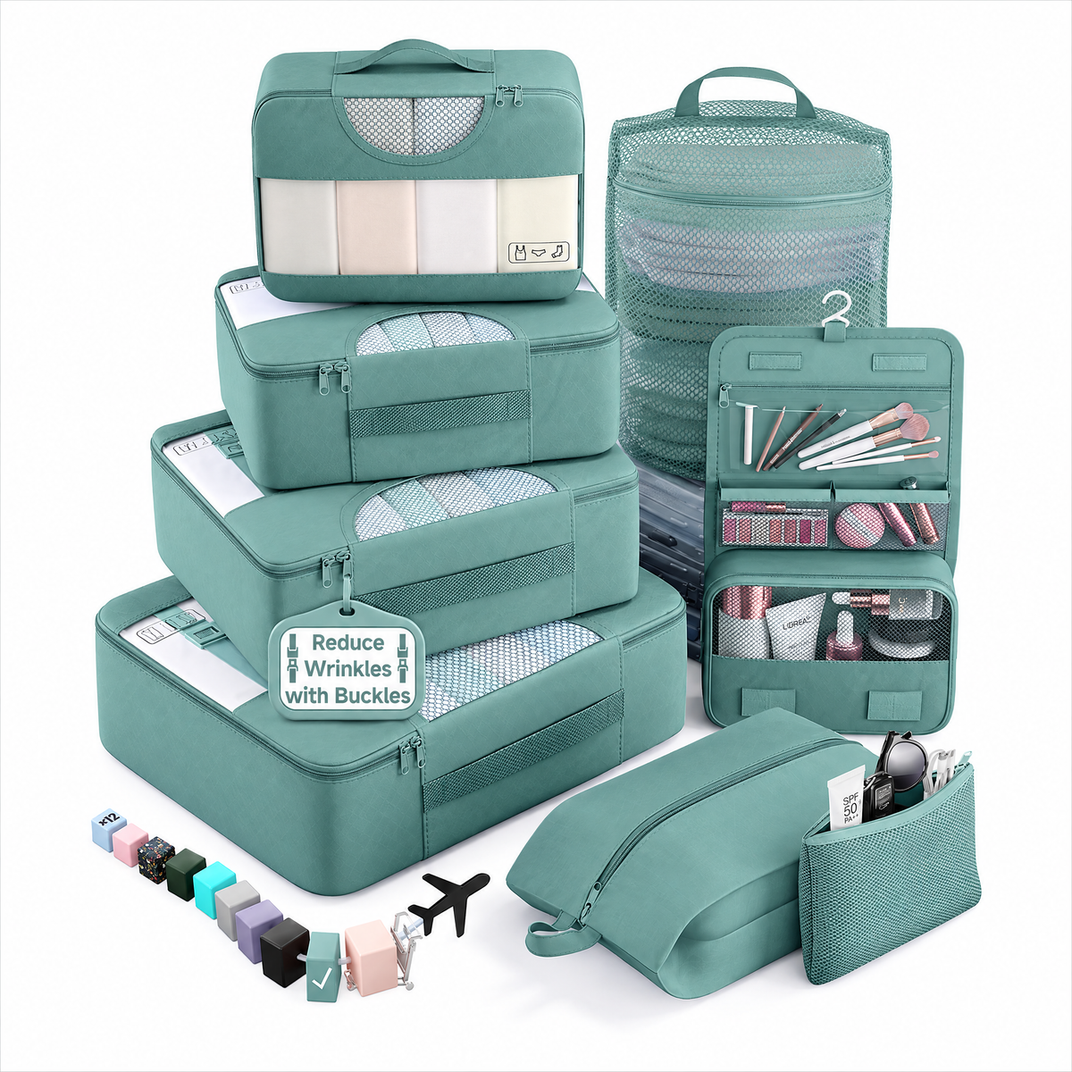 Veken Packing Cubes for Travel - Multi-Size Luggage Organizer (4-11 Pcs Set, Multi-Color)-17