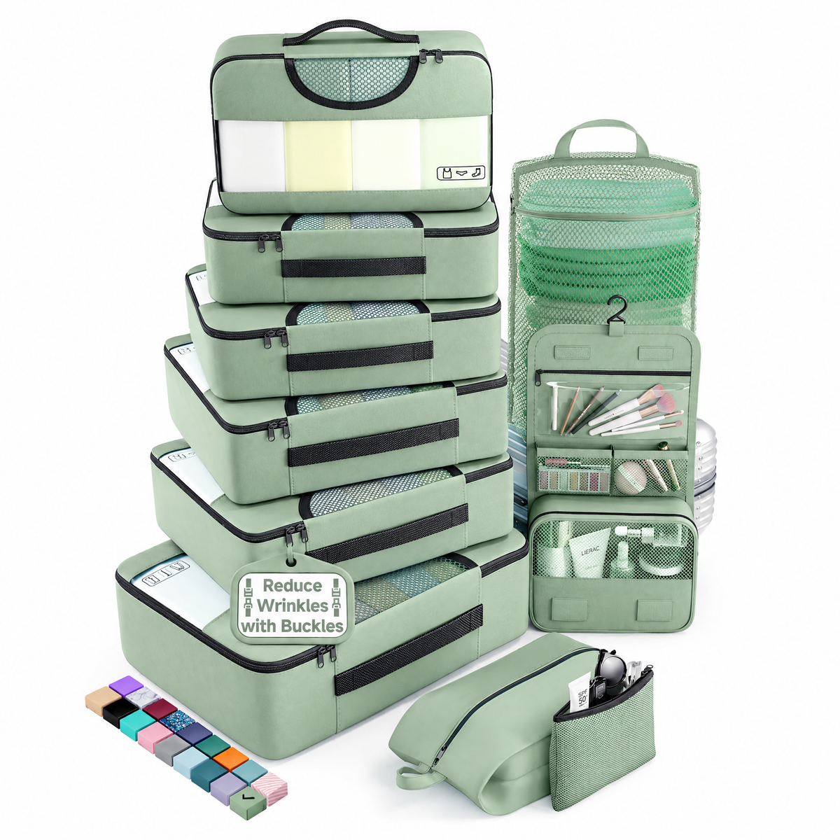 Veken Packing Cubes for Travel - Multi-Size Luggage Organizer (4-11 Pcs Set, Multi-Color)-25