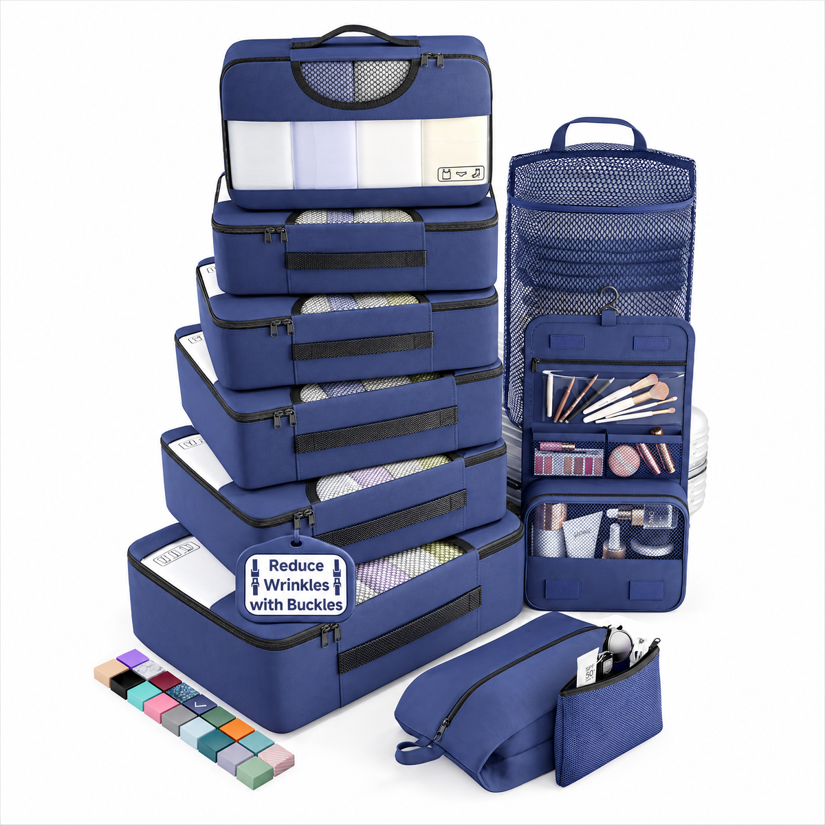 Veken Packing Cubes for Travel - Multi-Size Luggage Organizer (4-11 Pcs Set, Multi-Color)-16