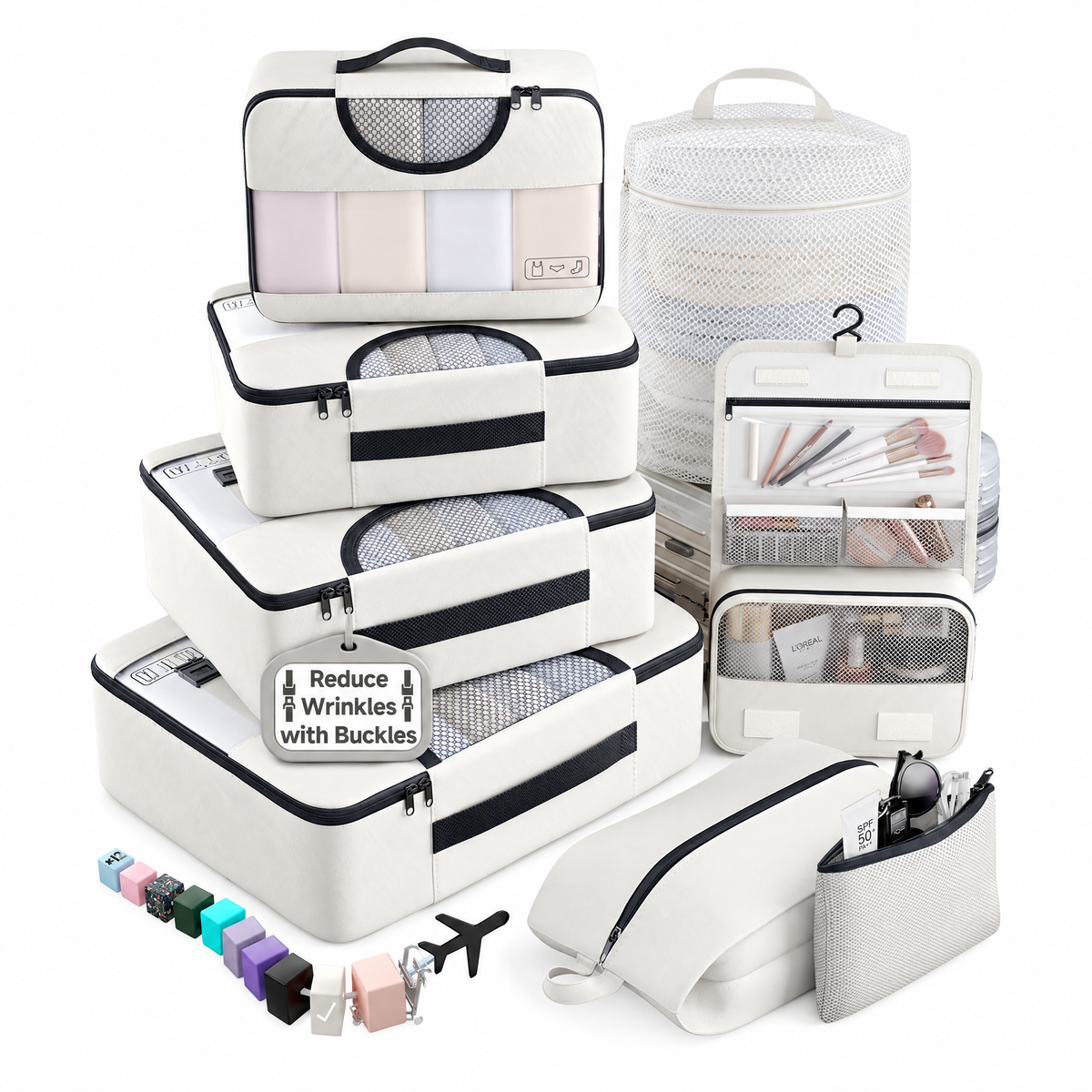 Veken Packing Cubes for Travel - Multi-Size Luggage Organizer (4-11 Pcs Set, Multi-Color)-21