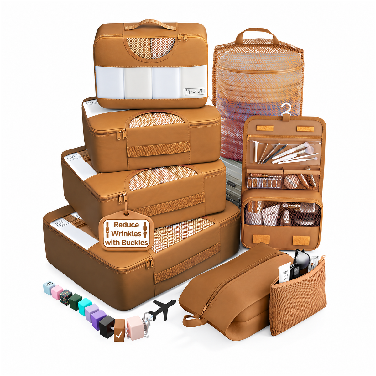 Veken Packing Cubes for Travel - Multi-Size Luggage Organizer (4-11 Pcs Set, Multi-Color)-zoom-23