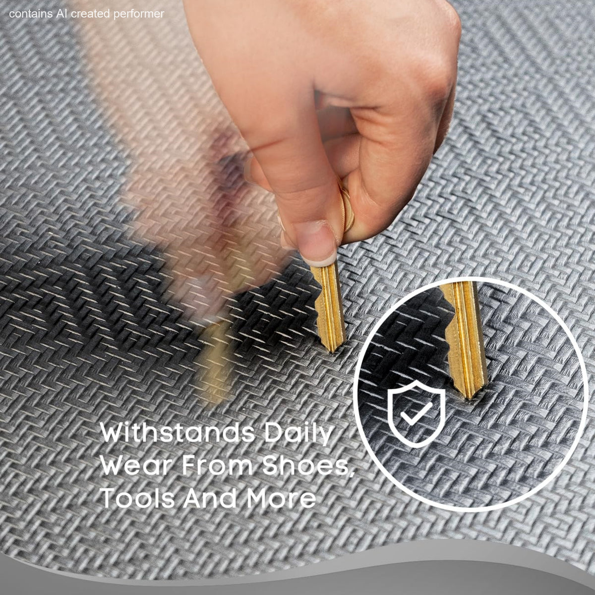 Ophanie 20x39 Kitchen Mat 3/4 Inch Thick Anti Fatigue Cushioned Floor Rug Waterproof Non Slip Standing Mat Grey-zoom-7