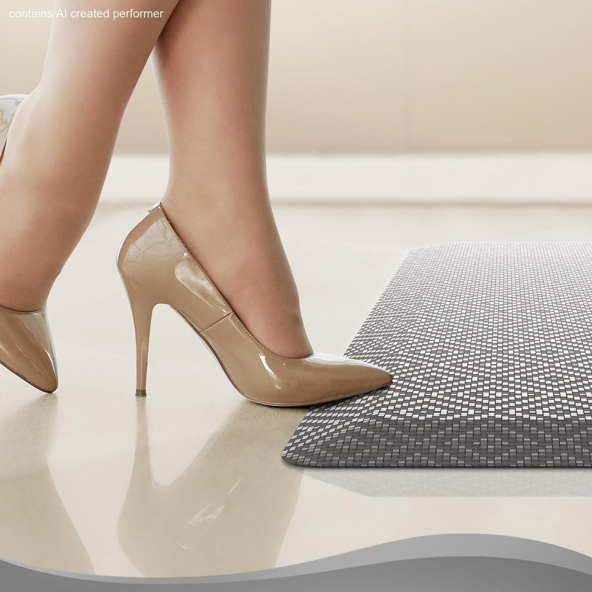 Ophanie 20x39 Kitchen Mat 3/4 Inch Thick Anti Fatigue Cushioned Floor Rug Waterproof Non Slip Standing Mat Grey-zoom-8