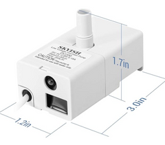 Veken Replacement Pump for 67oz, 95oz and 135oz Pet Fountain Cat Water Fountain Dog Water Fountain Ultra Quiet Long Lifespan Water Pump, USB Cable, LED Lights - aborderproducts